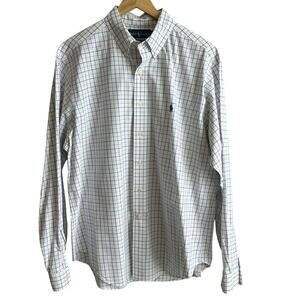 Ralph Lauren Classic Fit Windowpain Button Down Dress Shirt XL